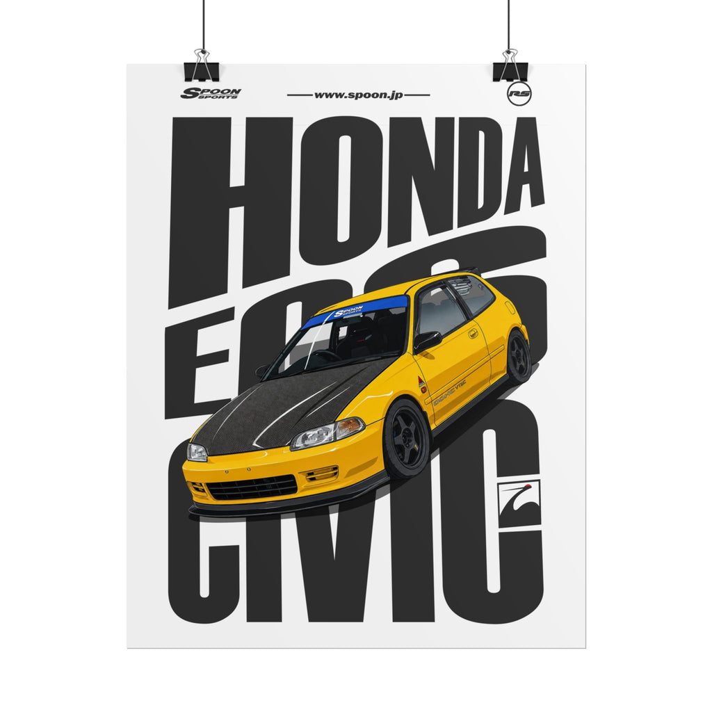 Spoon Honda Civic EG6 Rolled Posters