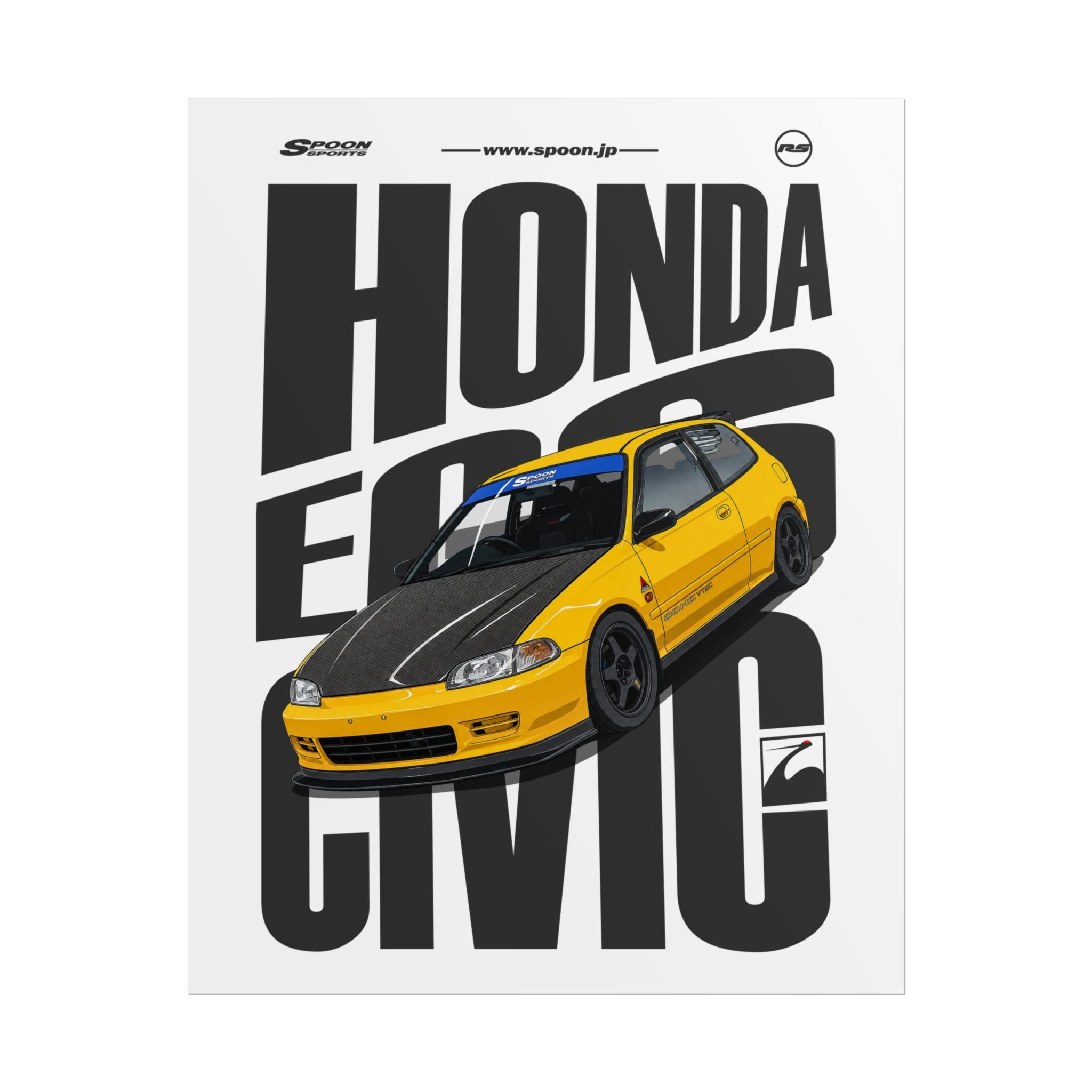 Spoon Honda Civic EG6 Rolled Posters