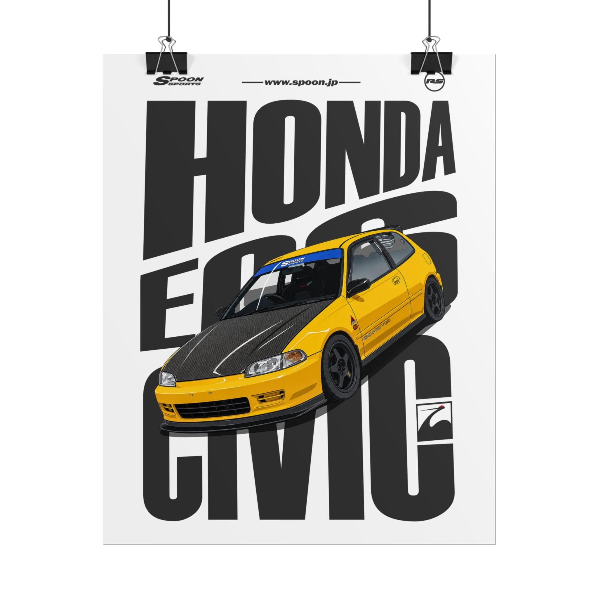 Spoon Honda Civic EG6 Rolled Posters