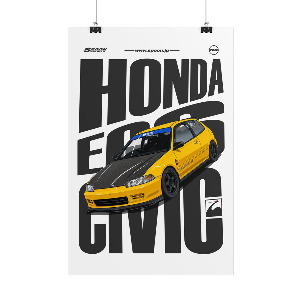 Spoon Honda Civic EG6 Rolled Posters