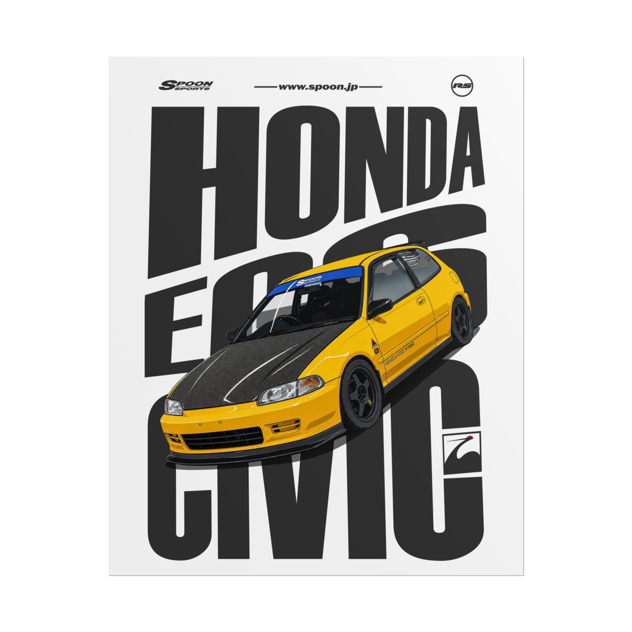 Spoon Honda Civic EG6 Rolled Posters