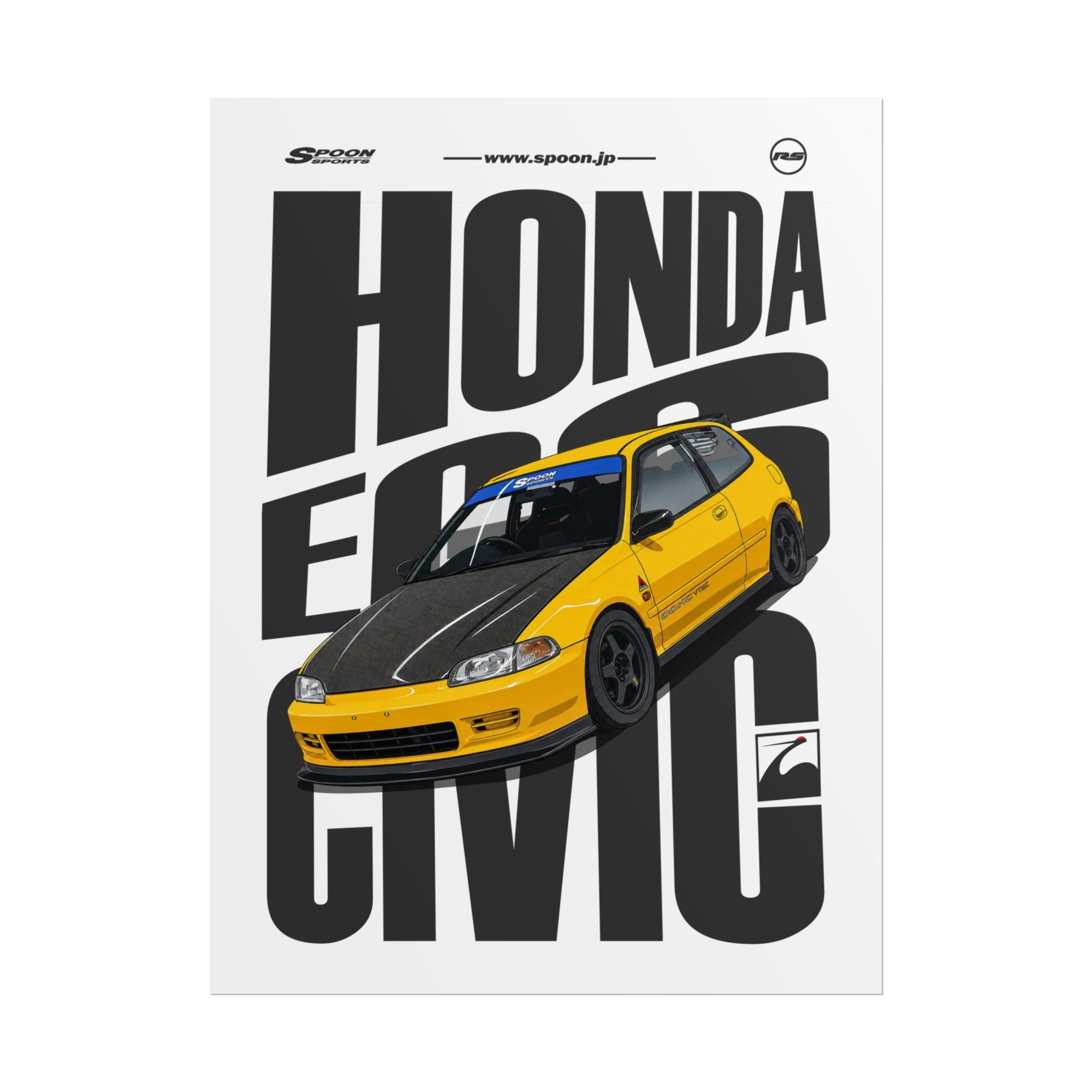Spoon Honda Civic EG6 Rolled Posters